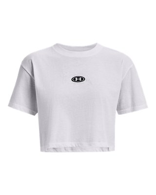 Under Armour Women's UA Branded Logo Crop Short Sleeve. 5