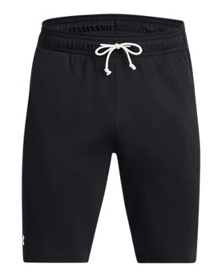 Shorts UA Rival Terry para Hombre, Black, pdpMainDesktop image number 4