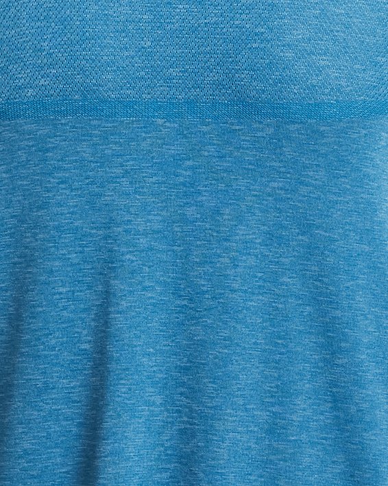 男士UA RUSH™ Seamless Legacy短袖T恤 in Blue image number 4