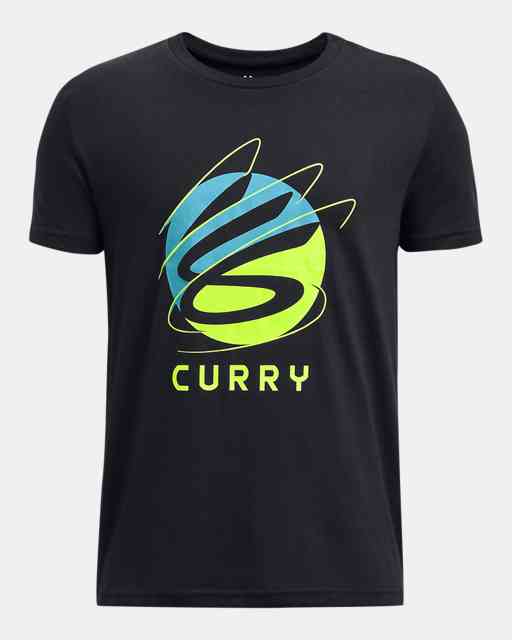 Boys' Curry Split Logo Short Sleeve