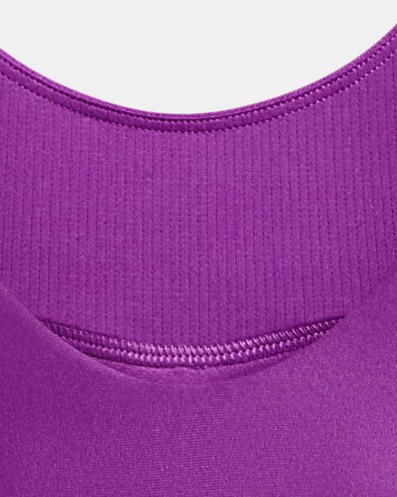 Women's UA Infinity Mid Pintuck Sports Bra in Purple image number 11