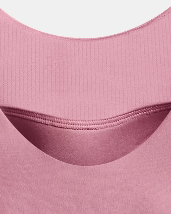 สปอร์ตบรา UA Infinity Mid Pintuck สำหรับผู้หญิง in Pink image number 11