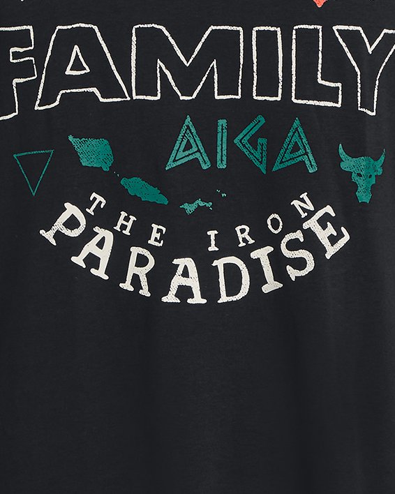 Men's Project Rock Family Short Sleeve in Black image number 4