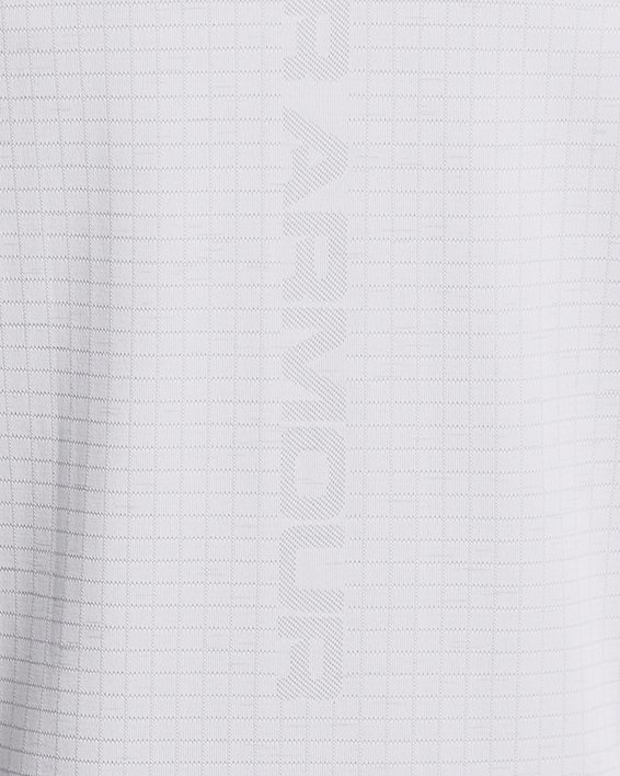 Herenshirt UA Seamless Grid met korte mouwen, White, pdpMainDesktop image number 5
