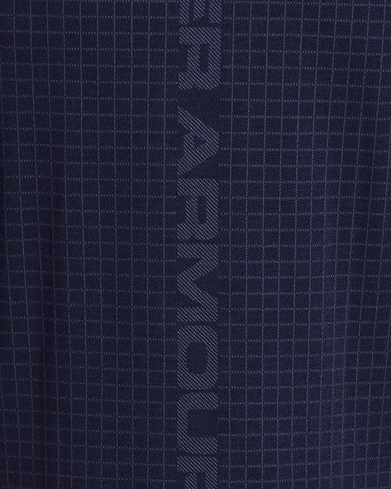 Men's UA Seamless Grid Short Sleeve in Blue image number 4