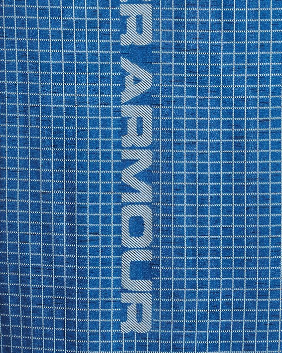 男士UA Seamless Grid短袖T恤 in Blue image number 5
