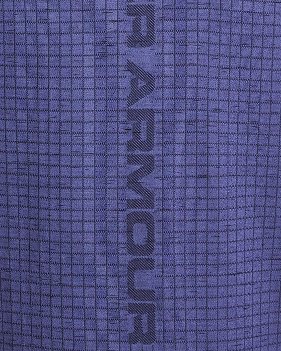 Haut à manches courtes UA Seamless Grid pour homme, Purple, pdpMainDesktop image number 4