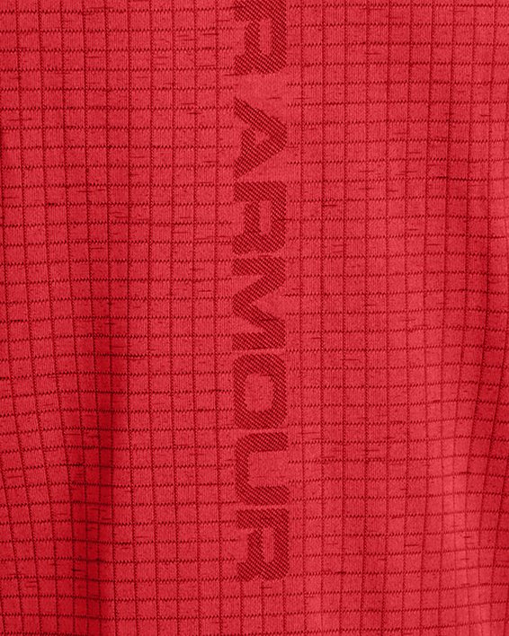 Haut à manches courtes UA Seamless Grid pour homme, Red, pdpMainDesktop image number 5