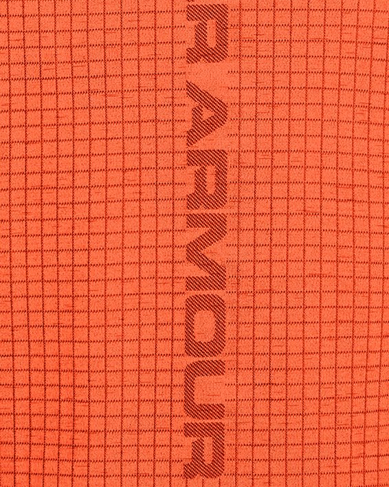 Men's UA Seamless Grid Short Sleeve in Orange image number 5