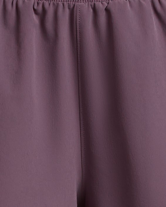女士UA Flex Woven 3英寸短褲 in Purple image number 4