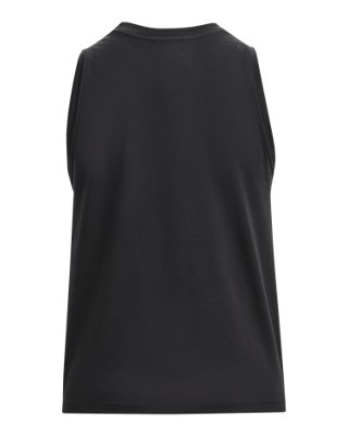 Women's UA Essential Cotton Stretch Tank, Black, pdpMainDesktop image number 6