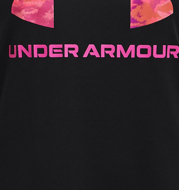 Under Armour Girls' UA Tech Print Fill Big Logo Short Sleeve