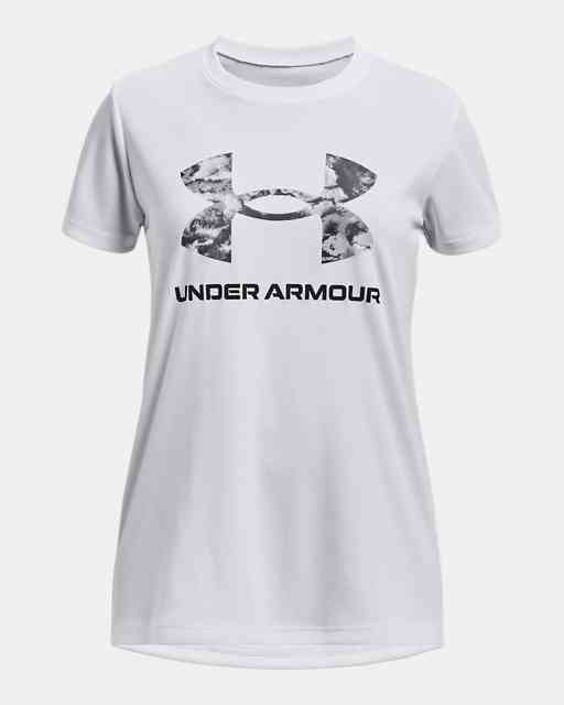 T-shirt avec logo imprimé UA Tech™ pour filles