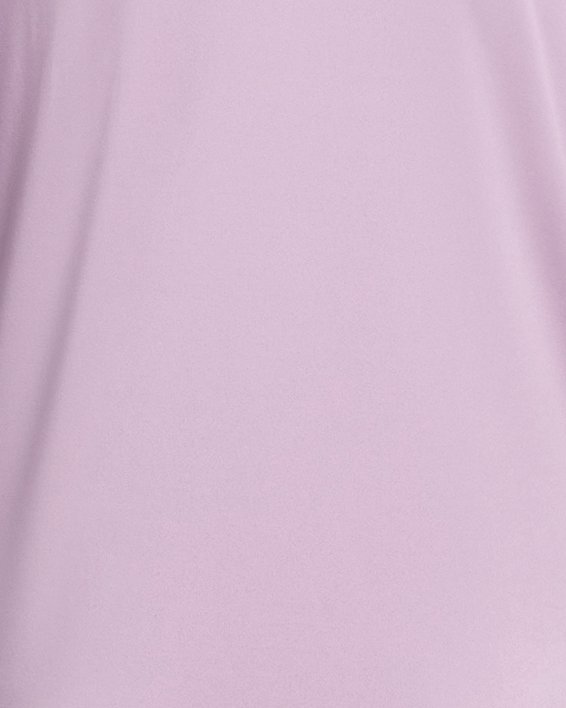 Girls' UA Tech™ Print Fill Big Logo Short Sleeve in Purple image number 1