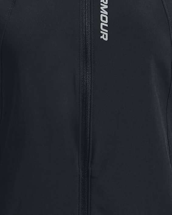 Women's UA OutRun The Storm Jacket in Black image number 6