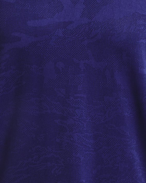 Men's UA Tech™ Vent Jacquard Short Sleeve in Blue image number 4
