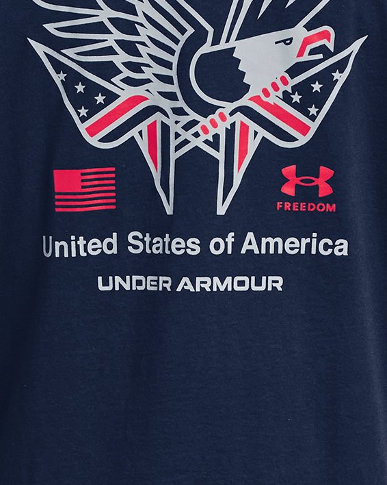 Under Armour Men's Freedom Eagle T-Shirt, Medium, Academy/Red