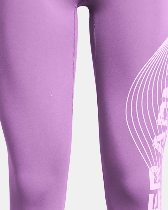 Leggings hasta el tobillo UA Motion Branded para mujer, Purple, pdpMainDesktop image number 4