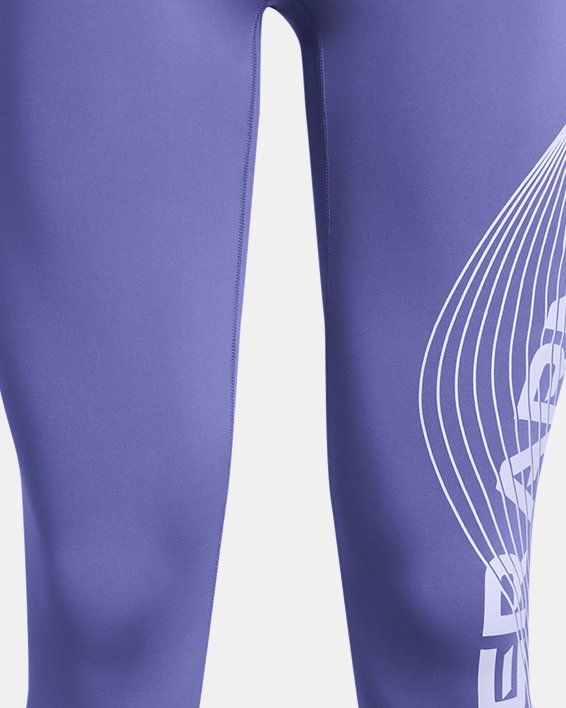 UA Motion Ankle-Leggings mit Branding für Damen, Purple, pdpMainDesktop image number 4