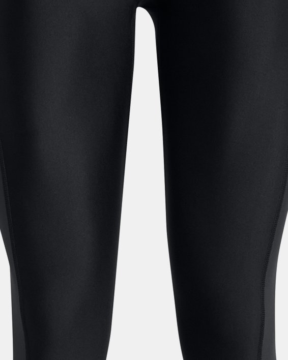 Women's HeatGear® No-Slip Waistband Blocked Ankle Leggings in Black image number 4