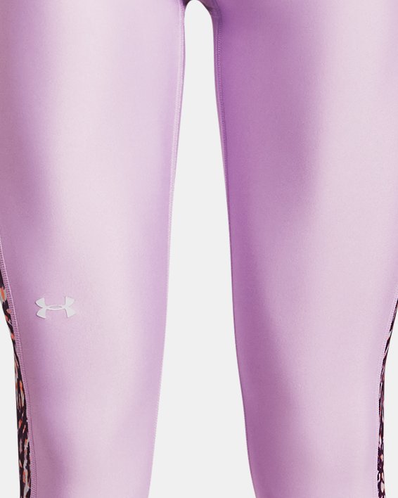 Leggings HeatGear® Printed Ankle para Mujer, Purple, pdpMainDesktop image number 4