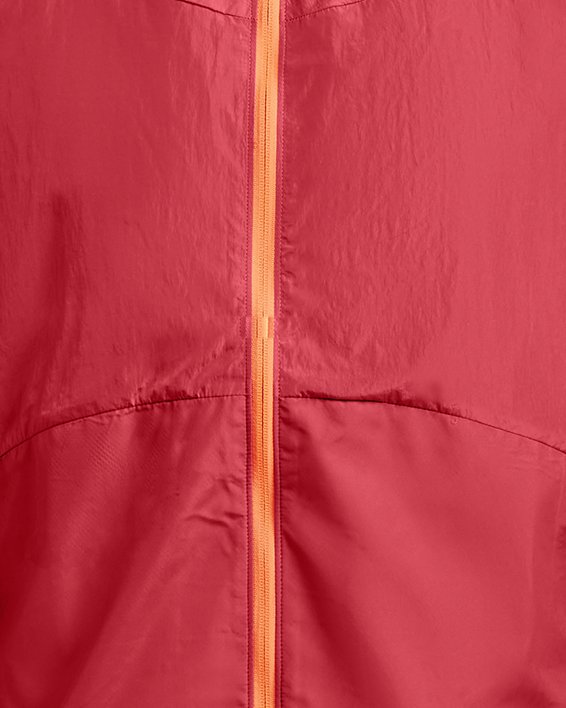 Men's UA RUSH™ Woven Full-Zip in Red image number 7