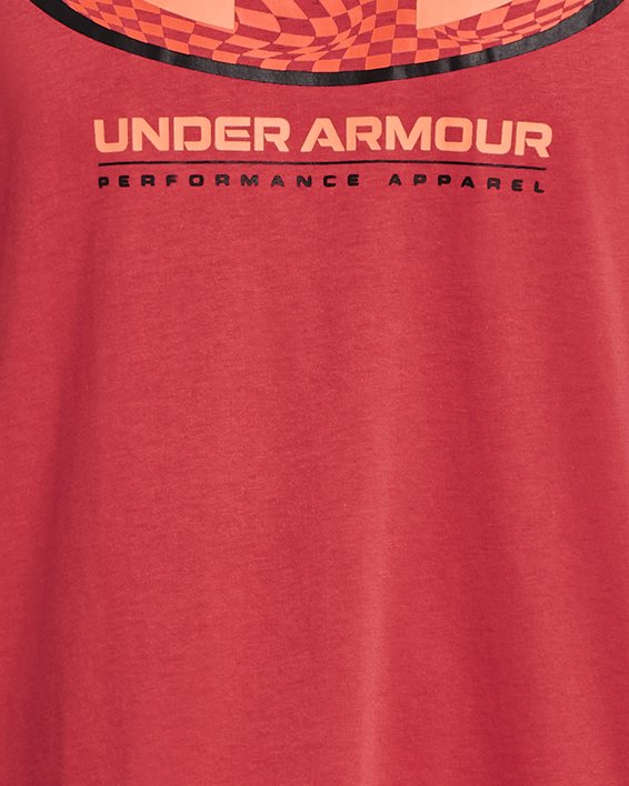 男士UA Multi Color Lockertag短袖T恤 in Red image number 4