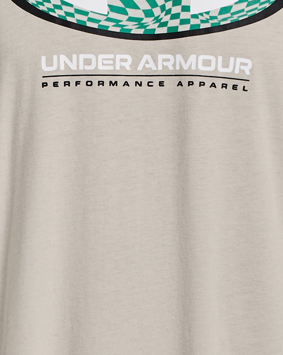 男士UA Multi Color Lockertag短袖T恤 in Gray image number 4