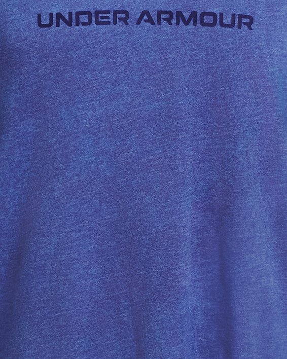 Men's UA Wash Tonal Short Sleeve in Blue image number 4