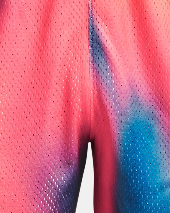 Men's Curry Heavy Mesh 8" Shorts in Pink image number 5