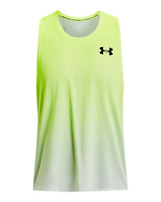 Men's UA RUSH&trade; Run Singlet, Green, pdpMainDesktop image number 4
