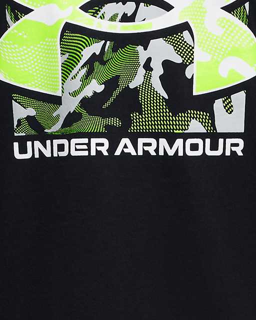 T-shirt à motif camouflage avec logo imprimé UA Box pour garçons