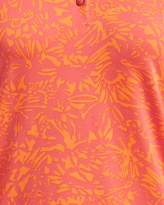 เสื้อโปโล UA Playoff Printed สำหรับผู้หญิง in Pink image number 4