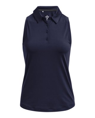 Polo sin mangas UA Playoff para mujer, Blue, pdpMainDesktop image number 4