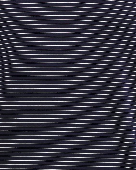 男童UA Performance Stripe Polo衫 in Blue image number 0