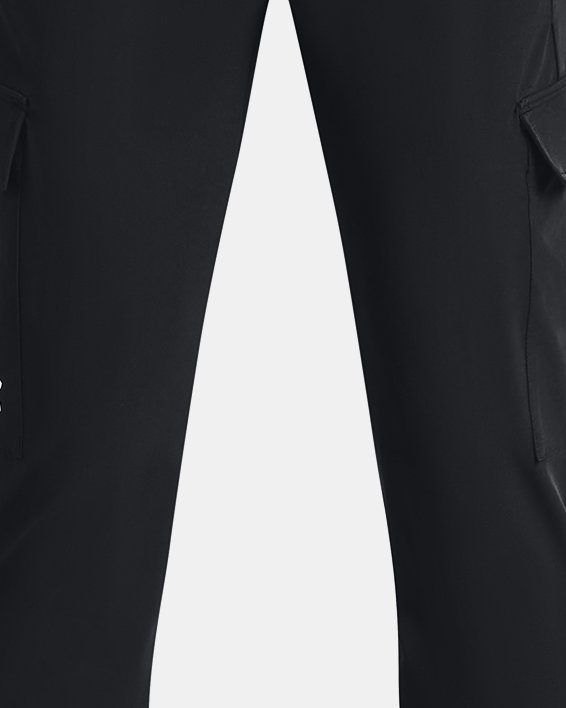 Boys' UA Pennant Woven Cargo Pants in Black image number 0