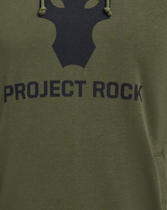 Men's Project Rock Terry Short Sleeve Hoodie, Green, pdpMainDesktop image number 4