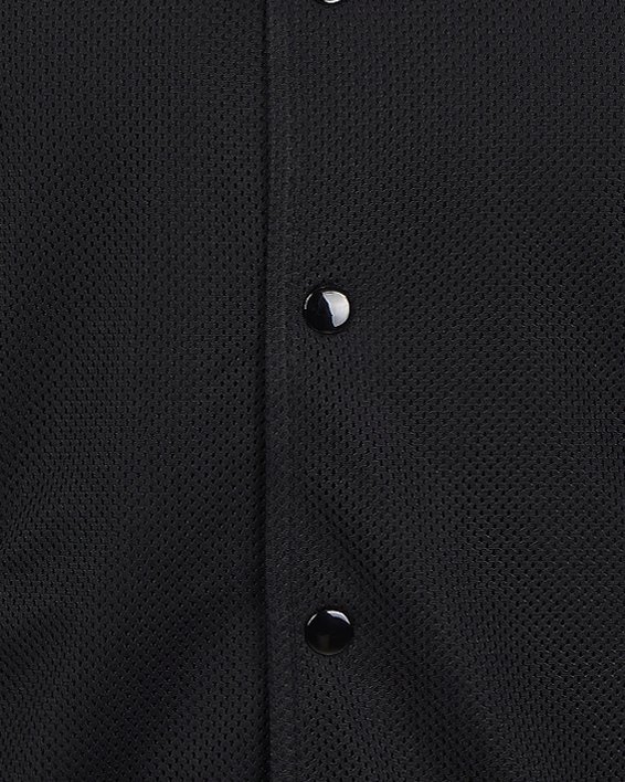 Men's Project Rock Mesh Varsity Jacket in Black image number 6