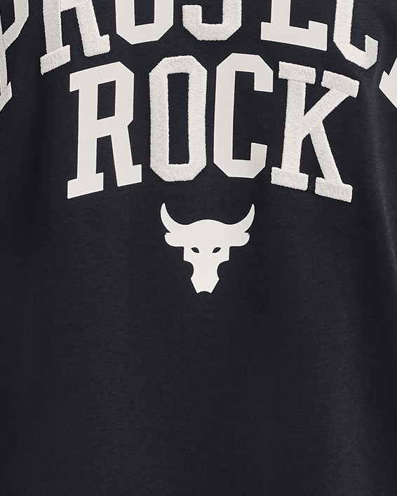 Women's Project Rock Heavyweight Campus T-Shirt, Black, pdpMainDesktop image number 4