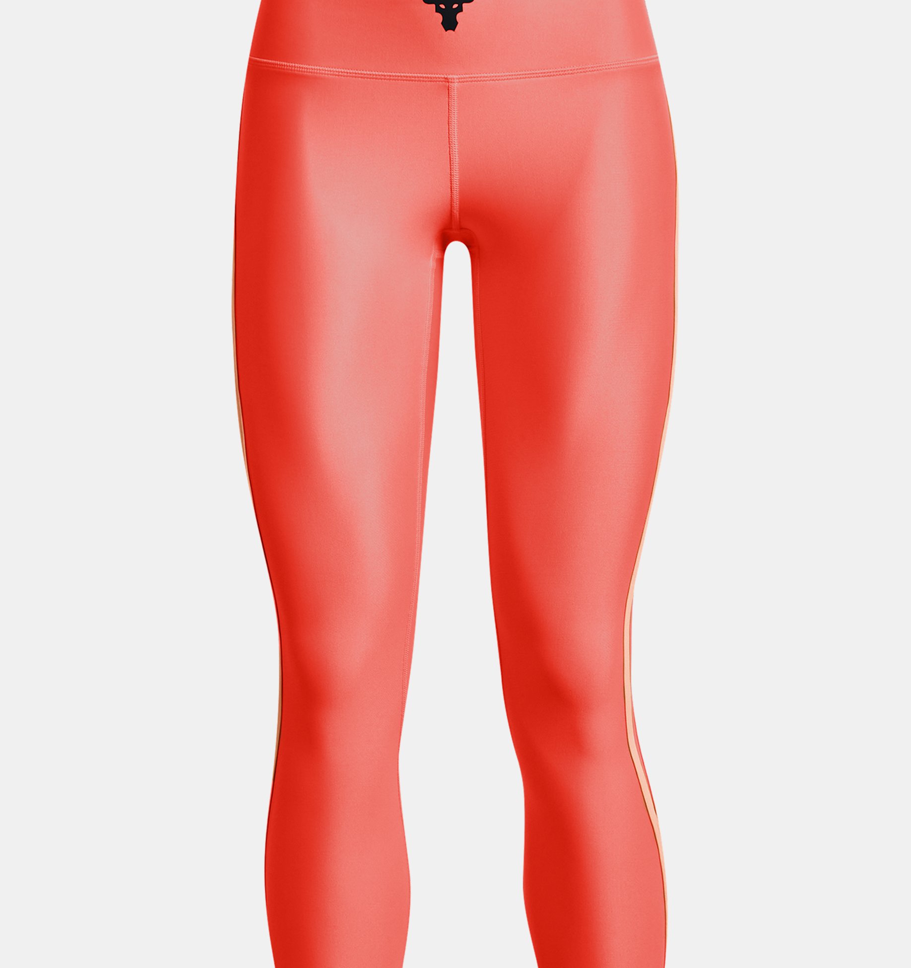 Women's Under Armor Leggings Size M Lava Orange All Seasons Gear Fitted  Cropped