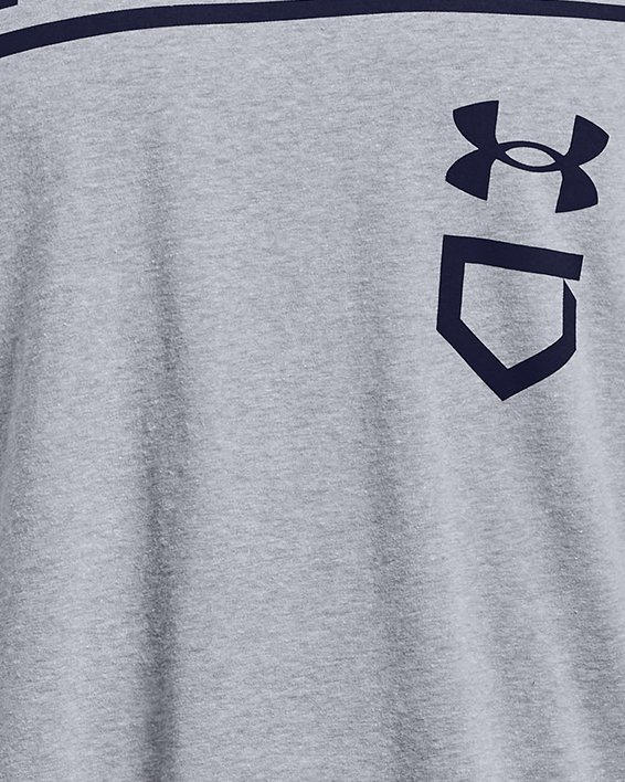 Men's UA Baseball Script Short Sleeve, Gray, pdpMainDesktop image number 4
