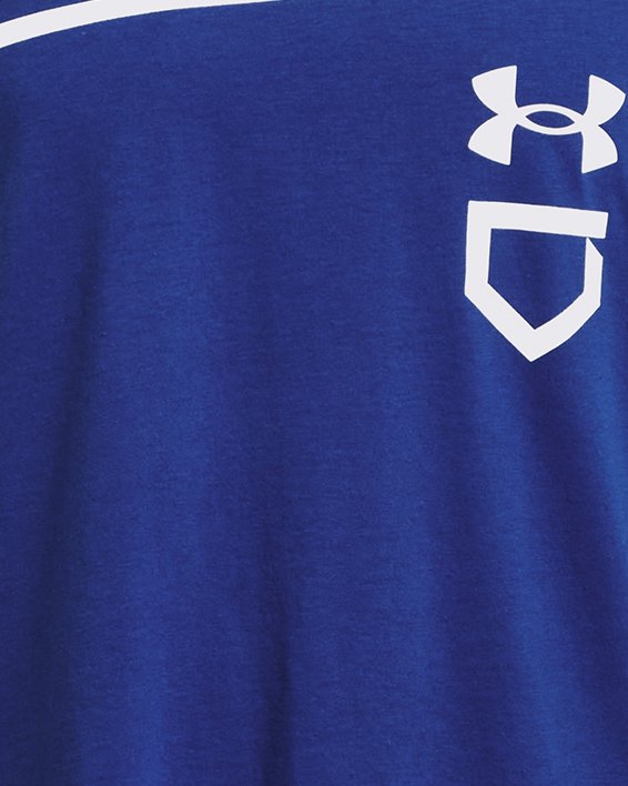 Men's UA Baseball Script Short Sleeve, Blue, pdpMainDesktop image number 4