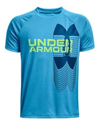 Playera Manga Corta UA Velocity Split Logo para Ni&ntilde;o, Blue, pdpMainDesktop image number 0