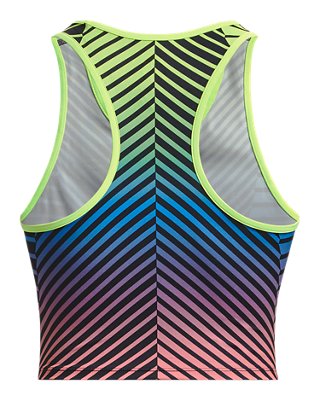 Women's UA Run Crop Top, Green, pdpMainDesktop image number 5