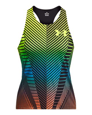 Women's UA Run Distance Singlet, Green, pdpMainDesktop image number 4