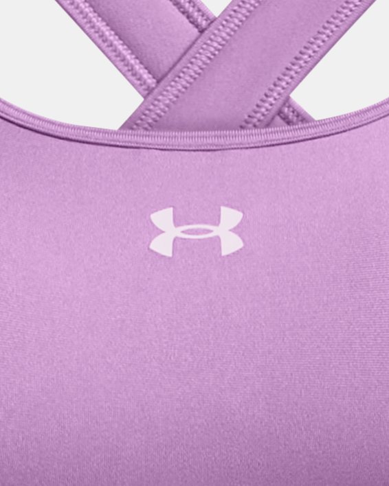 Bra deportivo UA Crossback Longline para mujer, Purple, pdpMainDesktop image number 9