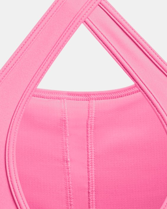 สปอร์ตบรา UA Seamless Crossback สำหรับผู้หญิง in Pink image number 10