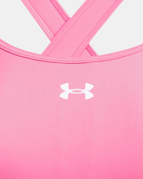 Women's UA Crossback Longline Sports Bra in Pink image number 9
