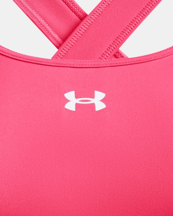 Women's UA Crossback Longline Sports Bra in Pink image number 10