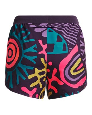 Shorts UA Run In Peace para mujer, Purple, pdpMainDesktop image number 8